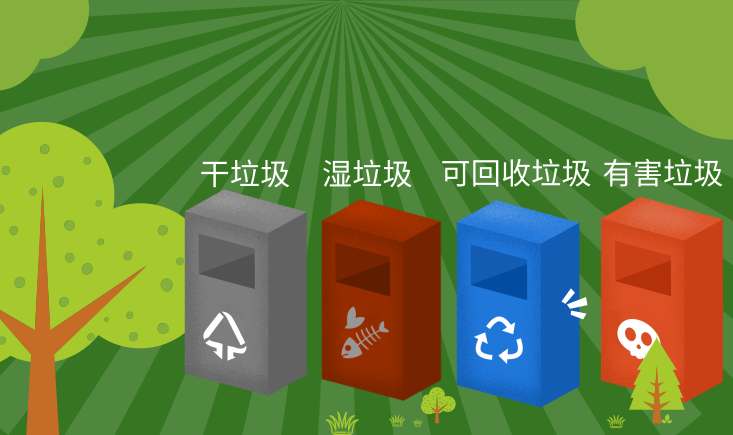 垃圾不分類(lèi)，城市兩行淚！四色分類(lèi)垃圾桶碼起來(lái)
